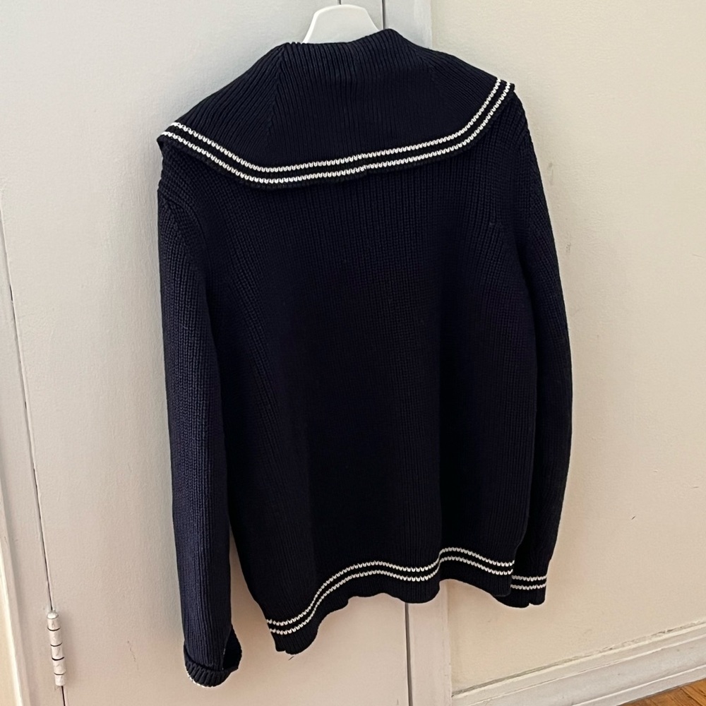 Doen Black Voyage Knit Sweater with White Trim - Picture 2 of 6